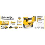 Nacario Mey Ithalat® Sgs 5165 Akülü Zımba ve Çivi Çakma Tabanca Makinası 20 Volt