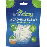 Nacario Miaday Kürdanlı Diş Ipi Floss Picks – 40’lı Paket, Diş Arası Temizliği ve Ağız Bakımı Için Pratik Çift Fonksiyonlu Kürdanlı Diş Ipi
