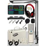 Nacario Midex Cx1 Effective Set-2 Efektli Ses Kartı Mikrofon Kulaklık Stand Kayıt Canlı Yayın Seti (Pc ve Telefon)