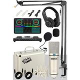 Nacario Midex Cx1 Effective Set Efektli Ses Kartı Mikrofon Kulaklık Stand Kayıt Canlı Yayın Seti (Pc ve Telefon)