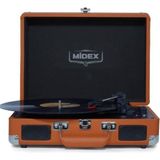 Nacario Midex MTX-101OR Nostaljik Retro Pikap Plak Çalar (Şarjlı Bluetooth Aux Hoparlörlü 3 Devir) Iğne Dahil