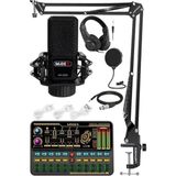 Nacario Midex MX-2020 Platinium Set Efektli Ses Kartı Mikrofon Stand Kayıt Canlı Yayın Seti (Pc ve Telefon)