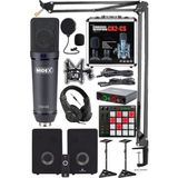 Nacario Midex Private Paket-6 Stüdyo Ekipmanları Seti (Monitör Mikrofon Ses Kartı Kulaklık Midi Pad Controller)