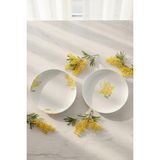 Nacario Mimosa Seramik 4'lü Pasta Tabağı Seti 19 cm