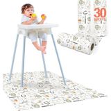 Nacario Minimono Mama Sandalyesi ve Aktivite Örtüsü| 3 Farklı Desen Seçeği | Tek Kullanımlık | Kullan At Sıvı Geçirmez | 100X120 cm | 30 Adet (Orman Hayvanları)