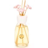 Nacario Missi 230 ml Pembe Seramik Çiçek Taş Çubuklu Garden Rose-Pudra Oda Kokusu