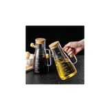 Nacario Mithra Life 2 Adet Bambu Kapaklı Borosilikat Cam Yağdanlık 900 ml MIT1071