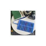 Nacario Modica Helsinki - Hakiki Deri Natürel Geniş Tasarım Rulo Kalemlik (Mavi)
