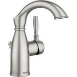 Nacario Moen Sarona Spot Dirençli Fırçalanmış Nikel Tek Saplı Tek Delikli Rustik Çiftlik Evi Banyo Lavabo Musluğu, Isteğe Bağlı Döşeme Levhası, 84144SRN