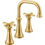 Nacario Moen TS44103BG Colinet Geleneksel Iki Yaygın Yüksek Ark Banyo Bataryası Çapraz Kolları Vana Gerekli, Fırçalanmış Altın
