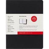 Nacario Moleskine Cahier CH4STNB Çalışma Defterleri (Dersler Için, Xlarge, 2'li Set, Çizgili, Karton Kapaklı) Siyah, Kahverengi Kraft Kağıt