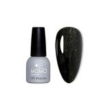 Nacario Momo Professional Kalıcı Oje S019 Altın Işıltılı Siyah 14 ml