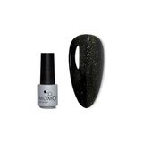 Nacario Momo Professional Kalıcı Oje S019 Altın Işıltılı Siyah 4 ml