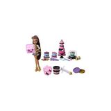 Nacario Monster High Havalı Doğum Günü Pasta Seti ve Clawdeen Wolf Bebek, Pasta Kreması ve Süsleme Şırıngası Gibi 20'den Fazla Aksesuar Içeren Pasta Süsleme Temalı Oyun Seti, JBG78