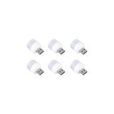 Nacario monte Lua Mini LED Lambalar, Okuma Işığı, 6 Parçalı Taşınabilir Mini USB Gece Lambası, Mobil Led, Bebek Uykusu, Mobil Şarj Lambaları Için Küçük Yuvarlak Işıklar