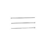 Nacario Mor Salkım Paslanmaz Krom Çelik 8 cm Metal Tırnak Kenarı Itekleme Çubugu 3 Adet
