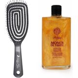 Nacario Nascita Pro Üç Boyutlu Saç Fırçası -01 + Işıltılı Saç & Vücut Nemlendirici Yağ - 100 ml