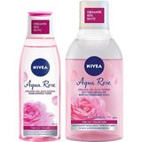 Nacario Nıvea Aqua Rose Gül Suyu Içeren Çift Fazlı Micellar Makyaj Temizleme Suyu 400ML ve Nemlendirici Tonik 200ML, Cilt Bakım, Yüz Temizleme