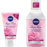 Nacario Nıvea Aqua Rose Organik Gül Suyu Içeren Makyaj Temizleme Jeli 150 ml + Çift Fazlı Temizleme Suyu 400 ml