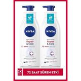 Nacario Nıvea Atopik Ciltler Için Vücut Serumu Repair & Care 400 ml X2 Adet,çok Kuru Cilt,72 Saat Nemlendirme