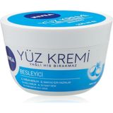Nacario Nivea Besleyici Yüz Kremi, 100ML, Makyaj Bazı, 24 Saat Nemlendirici, Hızlı Emilen Yüz Bakım Kremi