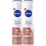 Nacario Nıvea Derma Control Clinical Kadın Sprey Deodorant 150ML, 96 Saat Üstün Koruma,anti-Perspirant X2 Adet