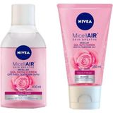 Nacario Nıvea Gül Suyu Içeren Makyaj Temizleme Jeli 150 ml + Gül Sulu Çift Fazlı Makyaj Temizleme Suyu 400 ml