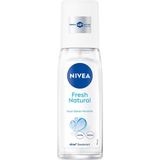 Nacario Nıvea Kadın Pump Sprey Deodorant Fresh Natural 75ML, Ter Kokusuna Karşı 48 Saat Koruma, Alüminyum Içermez