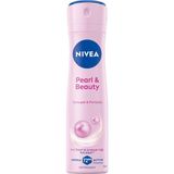 Nacario Nıvea Kadın Sprey Deodorant Pearl&beauty 150 Ml,72 Saat Terlemeye Karşı Anti Perspirant Koruma,doğal Inci Özleri ve Avokado Yağı,yumuşak,pürüzsüz Koltuk Altı,alkol Içermez