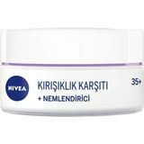 Nacario Nıvea Kırışıklık Karşıtı + Nemlendirici Krem Yaş 35+ (50 Ml), Yaşa Özel Yüz Bakım Kremi, E Vitamini ve Üzüm Çekirdeği Yağı ile Yoğun Cilt Bakım, Uv Filtresi ile Güneş Koruması