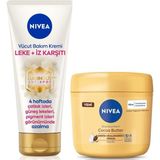 Nacario Nıvea LUMINOUS630 Leke Iz Karşıtı Vücut Kremi 200ML ve Cocoa Butter Nemlendirici Krem 400ML, Çatlak Karşıtı, Güneş Lekesi, Kuru Cilt, El ve Vücut Bakım