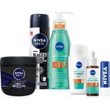 Nacario Nivea Men Damat Seti, Deodorant, Vücut Kremi, Renksiz Dudak Kremi, Karşıtı Jel, Serum, Güneş Kremi