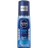 Nacario Nıvea Men Erkek Pump Sprey Deodorant Fresh Active 75ML, Ter ve Ter Kokusuna Karşı 48 Saat Koruma