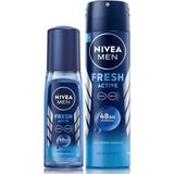 Nacario Nıvea Men Erkek Pump Sprey Deodorant Fresh Active 75ML ve Nıvea Men Erkek Sprey Deodorant Fresh ACTIVE150 ml