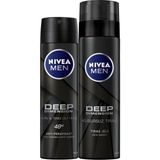 Nacario Nıvea Men Erkek Sprey Deodorant Deep Dimension 48 Saat Anti-Perspirant Koruma 150ML ve Nıvea Men Deep Dimension Tıraş Jeli 200ML