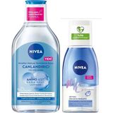 Nacario Nivea Micellar Makyaj Temizleme Suyu 400 ml ,göz Makyaj Temizleyici 125 Ml, Sünger Hediye