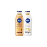 Nacario Nıvea Q10 ve C Vitamini Sıkılaştırıcı Vücut Losyonu 250 ml ve Q10 Sıkılaştırıcı ve Bronzluk Vücut Losyonu 200ML, 10 Günde Sıkılaşma, Tüm Cilt Tipleri Için