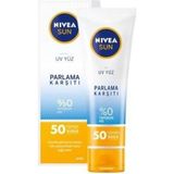 Nacario Nıvea Sun Parlama Karşıtı Spf 50 Güneş Koruyucu Yüz Kremi 50 ml