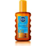 Nacario Nıvea Sun SPF30 Koruma & Bronzluk Güneş Yağı Spreyi (200 Ml), Doğal Pro-Melanin Özleri ile Doğal Bronzluk, Yüksek Güneş Koruması, Bronzlaştırıcı ve Güneş Koruyucu Güneş Kremi