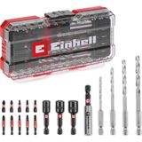 Nacario Orijinal Einhell S-Case 18 Parça Darbeye Dayanıklı Aksesuar Seti (25 mm Bitler, 50 mm Bitler, 60 mm Bit Tutucu, Lokma Adaptörü, Metal Delme Ucu ve Saklama Kutusu Dahil) - 49108709