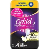 Nacario Orkid Platinum Hijyenik Ped Gece Ekstra (Boy 4) Süper Ekonomik Paket 16 Adet Ped