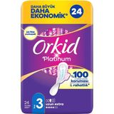 Nacario Orkid Platinum Hijyenik Ped Uzun Extra (Boy 3) 24 Adet Ped