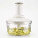 Nacario Orret Home 3 Bıçaklı Basmalı Rondo Doğrayıcı Manuel El Rondosu Paslanmaz Çelik Bıçaklı Soğan Doğrayıcı Sebze Meyve Salata Püre Havuç Doğrayıcı Pratik Mutfak Rondosu Şeffaf Hazneli El Blender (Asorti)