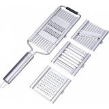 Nacario Orret Home 4 Bıçaklı Metal El Rendesi – Mandolin Tipi Çok Amaçlı Rende ve Dilimleyici, Peynir Sebze Meyve Doğrayıcı, Paslanmaz Çelik Gövde, Ergonomik Saplı Pratik Mutfak Aleti