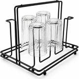 Nacario Orret Home 6’lı Metal Bardak Kurutma Askısı Siyah, Tezgah Üstü Organizeri, Tel Standı, Mutfak Düzenleyici Kurutucu Raf (Siyah)