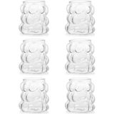 Nacario Orret Home 75 ml 6'lı Üzüm Bardak Seti, Bubble Bardak, Bulut Bardak, Kahve Yanı Sunum Bardağı, Zarif ve Şık Tasarım, Içecek Sunumları Için Ideal