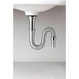 Nacario Orret Home 80 cm Krom Körüklü Lavabo Gider Borusu – Esnek Metal Lavabo Sifon Hortumu, Uzatılabilir Gider Borusu, Banyo ve Mutfak Lavaboları Için Dayanıklı Sifon Bağlantı Hortumu
