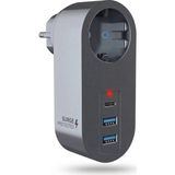 Nacario Orret Home Akım Korumalı Priz 2 USB 1 Type-C Girişli Duvar Tipi Priz Çoklayıcı, Çocuk Korumalı USB Şarjlı Priz Adaptörü, Telefon Tablet Şarj Için Çoklu Duvar Prizi