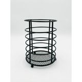 Nacario Orret Home Metal Masa ve Tezgah Üstü Dikey Kaşıklık ve Kalemlik Siyah – Çok Amaçlı Organizer, Mutfak Kaşıklık, Ofis Kalemlik, Modern Dekoratif Stand, Dayanıklı Metal Tasarım