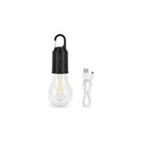 Nacario Orret Home Şarjlı Kamp Ampulü USB Type-C Girişli Asılabilir LED Ampul 3 Modlu Işık Gün Işığı Kamp Lambası Taşınabilir Acil Durum Işığı Kancalı Ampul Outdoor Kamp Aydınlatma